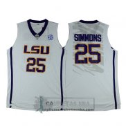 Camiseta NCAA LSU Tigers Simmons Blanco