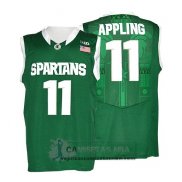 Camiseta NCAA Michigan State Spartans Keith Appling Verde