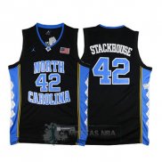 Camiseta NCAA Universidad de Carolina del Norte Stackhouse Negro