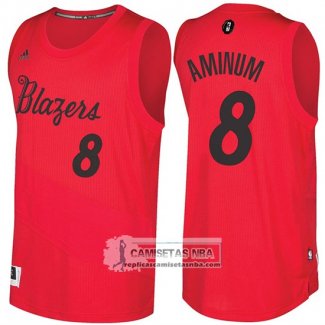 Camiseta Navidad Blazers Al Farouq aminu 2016 Rojo