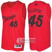 Camiseta Navidad Bulls Denzel Valentine 2016 Rojo