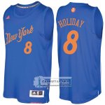 Camiseta Navidad Knicks Justin Holiday 2016 Azul