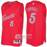 Camiseta Navidad Raptors Demarre Carroll 2016 Rojo