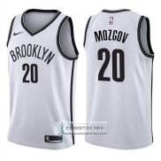 Camiseta Nets Timofey Mozgov Association 2017-18 Blanco