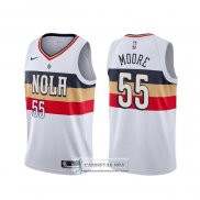 Camiseta New Orleans Pelicans E'twaun Moore Earned Blanco