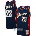Camiseta Nino Cleveland Cavaliers LeBron James NO 23 Mitchell & Ness 2008-09 Azul