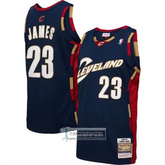 Camiseta Nino Cleveland Cavaliers LeBron James NO 23 Mitchell & Ness 2008-09 Azul