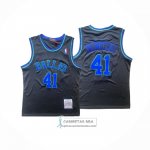 Camiseta Nino Dallas Mavericks Dirk Nowitzki NO 41 Mitchell & Ness 1998-99 Negro