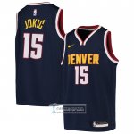 Camiseta Nino Denver Nuggets Nikola Jokic NO 15 Icon 2020-21 Azul
