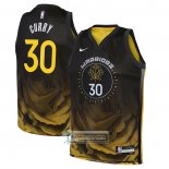 Camiseta Nino Golden State Warriors Stephen Curry NO 30 Ciudad 2022-23 Negro