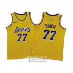 Camiseta Nino Los Angeles Lakers Luka Doncic NO 77 Icon 2024-25 Amarillo