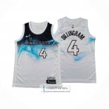 Camiseta Nino Minnesota Timberwolves Robert Dillingham NO 4 Ciudad 2024-25 Blanco