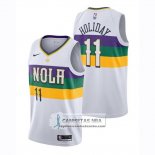 Camiseta Nino Pelicans Jrue Holiday Ciudad 2018-19 Blanco