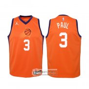 Camiseta Nino Phoenix Suns Chris Paul Statement 2020-21 Naranja