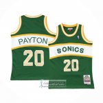 Camiseta Nino Seattle SuperSonics Gary Payton NO 20 Historic Retro Verde