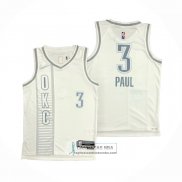 Camiseta Oklahoma City Thunder Chris Paul NO 3 Ciudad 2021-22 Blanco