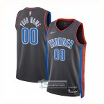 Camiseta Oklahoma City Thunder Personalizada Ciudad 2022-23 Gris