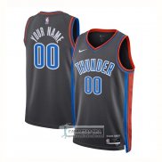 Camiseta Oklahoma City Thunder Personalizada Ciudad 2022-23 Gris