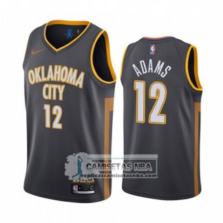 Camiseta Oklahoma City Thunder Steven Adams Ciudad Negro