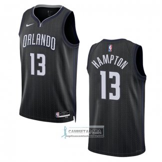 Camiseta Orlando Magic R.J. Hampton NO 13 Ciudad 2022-23 Negro