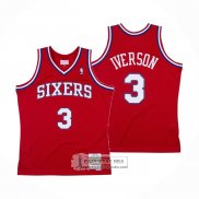 Camiseta Philadelphia 76ers Allen Iverson Mitchell & Ness 2002-03 Rojo