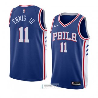 Camiseta Philadelphia 76ers James Ennis Iii Icon 2018 Azul