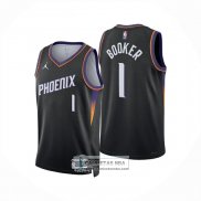 Camiseta Phoenix Suns Devin Booker NO 1 Statement 2025-26 Negro