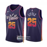 Camiseta Phoenix Suns Nassir Little NO 25 Ciudad 2023-24 Violeta