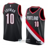 Camiseta Portland Trail Blazers Jake Layman Icon 2018 Negro