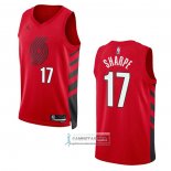 Camiseta Portland Trail Blazers Shaedon Sharpe NO 17 Statement 2022-23 Rojo