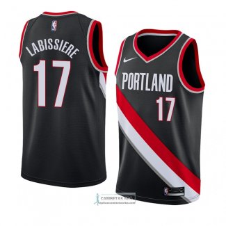 Camiseta Portland Trail Blazers Skal Labissiere Icon 2018 Negro