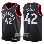 Camiseta Raptors Jakob Poeltl Statement 2017-18 Negro