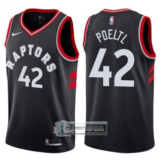 Camiseta Raptors Jakob Poeltl Statement 2017-18 Negro