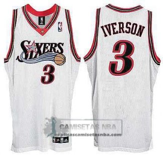 Camiseta Retro 76ers Iverson Blanco