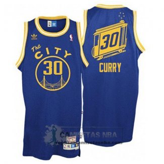 Camiseta Retro City Bus Warriors Curry Azul