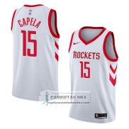 Camiseta Rockets Clint Capela Association 2018 Blanco