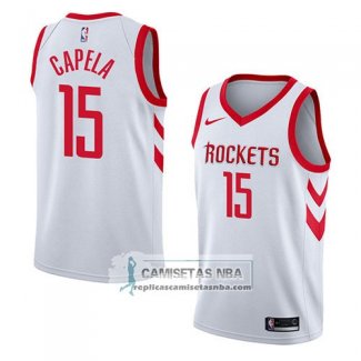 Camiseta Rockets Clint Capela Association 2018 Blanco