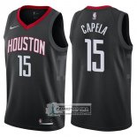 Camiseta Rockets Clint Capela Statement 2017-18 Negro