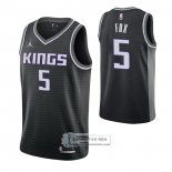 Camiseta Sacramento Kings De'Aaron Fox NO 5 Statement 2020-21 Negro