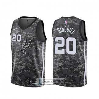 Camiseta San Antonio Spurs Manu Ginobili Ciudad Camuflaje