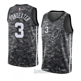 Camiseta San Antonio Spurs Quincy Pondexter Ciudad 2018 Gris