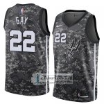 Camiseta Spurs Rudy Gay Ciudad 2018 Gris