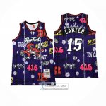 Camiseta Toronto Raptors Jevon Carter NO 15 Mitchell & Ness 1998-99 Violeta