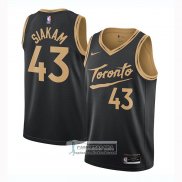 Camiseta Toronto Raptors Pascal Siakam Ciudad 2020-21 Negro