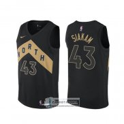 Camiseta Toronto Raptors Pascal Siakam Ciudad Negro