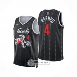 Camiseta Toronto Raptors Scottie Barnes NO 4 Ciudad 2025-26 Negro