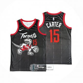 Camiseta Toronto Raptors Vince Carter NO 15 Ciudad 2025-26 Negro