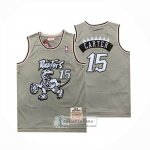 Camiseta Toronto Raptors Vince Carter NO 15 Mitchell & Ness 1998-99 Gris
