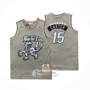 Camiseta Toronto Raptors Vince Carter NO 15 Mitchell & Ness 1998-99 Gris