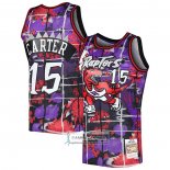 Camiseta Toronto Raptors Vince Carter NO 15 Mitchell & Ness Lunar New Year Violeta